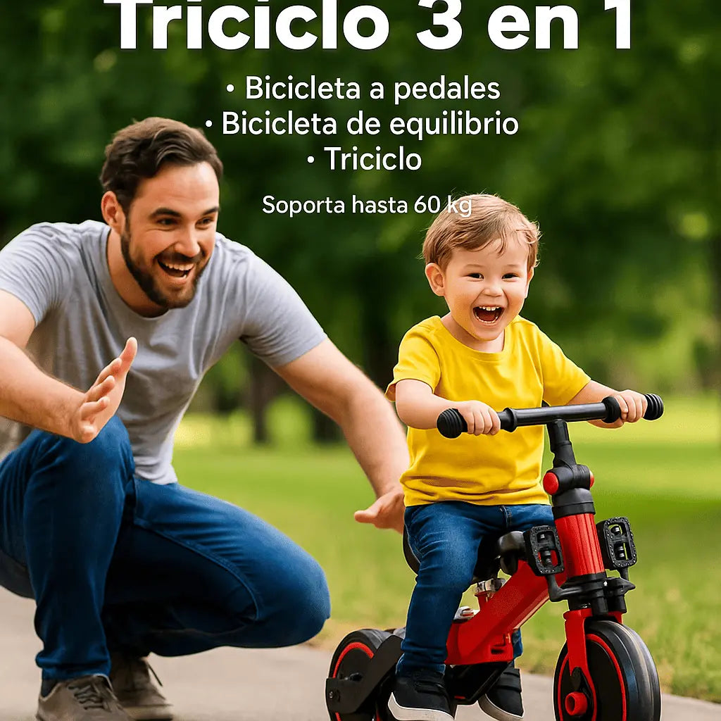 BICICLETA EVOLUTIVA 3 EN 1 HASTA LOS 5 AÑOS 🚲