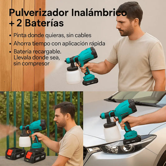 👷🏻Pulverizador Inalámbrico + 2 Baterías - PaintPro