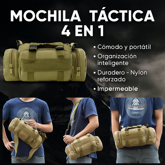 🎒MOCHILA TACTICA IMPERMEABLE 4 EN 1