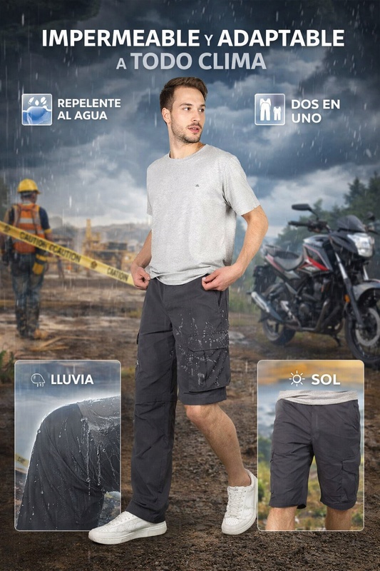 PANTALON PREMIUN IMPERMEABLE 2 EN 1 (DESMONTABLE)