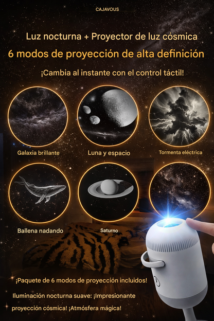 Proyector de galaxias y luz nocturna 2 en 1