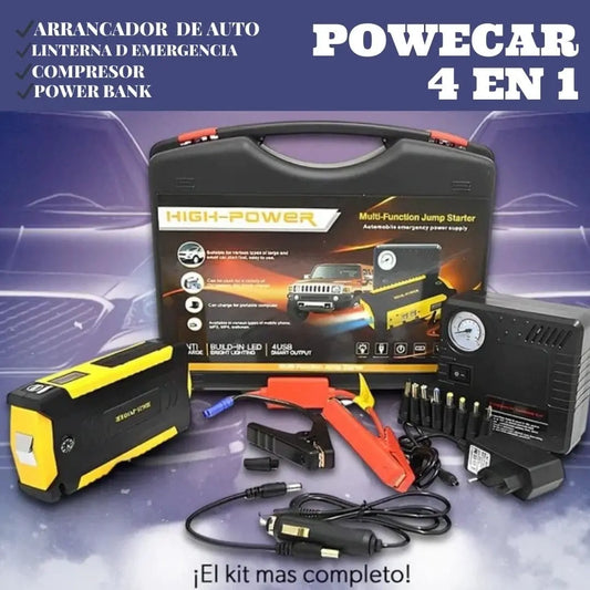 POWERCAR 4 EN 1 - ARRANCADOR PORTATIL