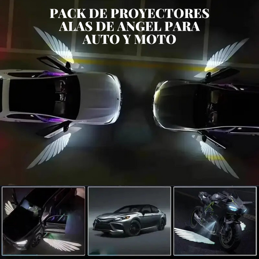 🚘🏍️PACK DE PROYECTORES ALAS DE ANGEL