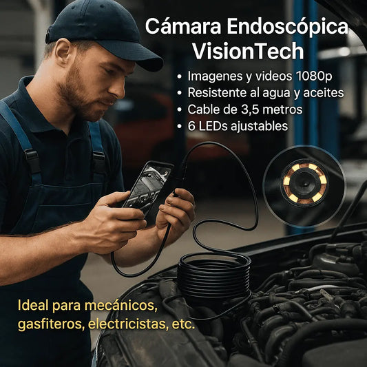 Cámara Endoscópica de 3.5 metros 🔎