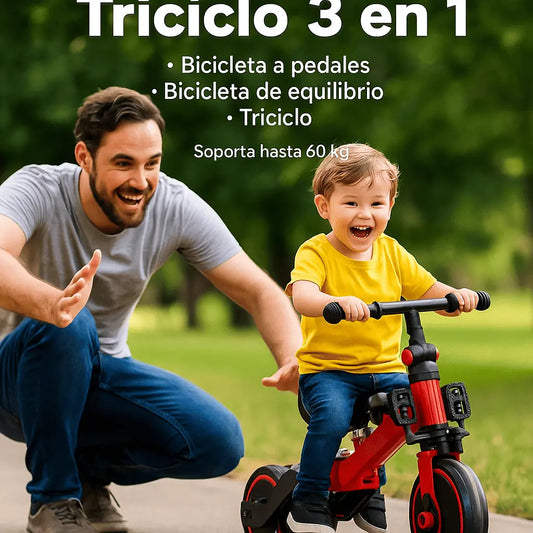 BICICLETA EVOLUTIVA 3 EN 1 HASTA LOS 5 AÑOS 🚲